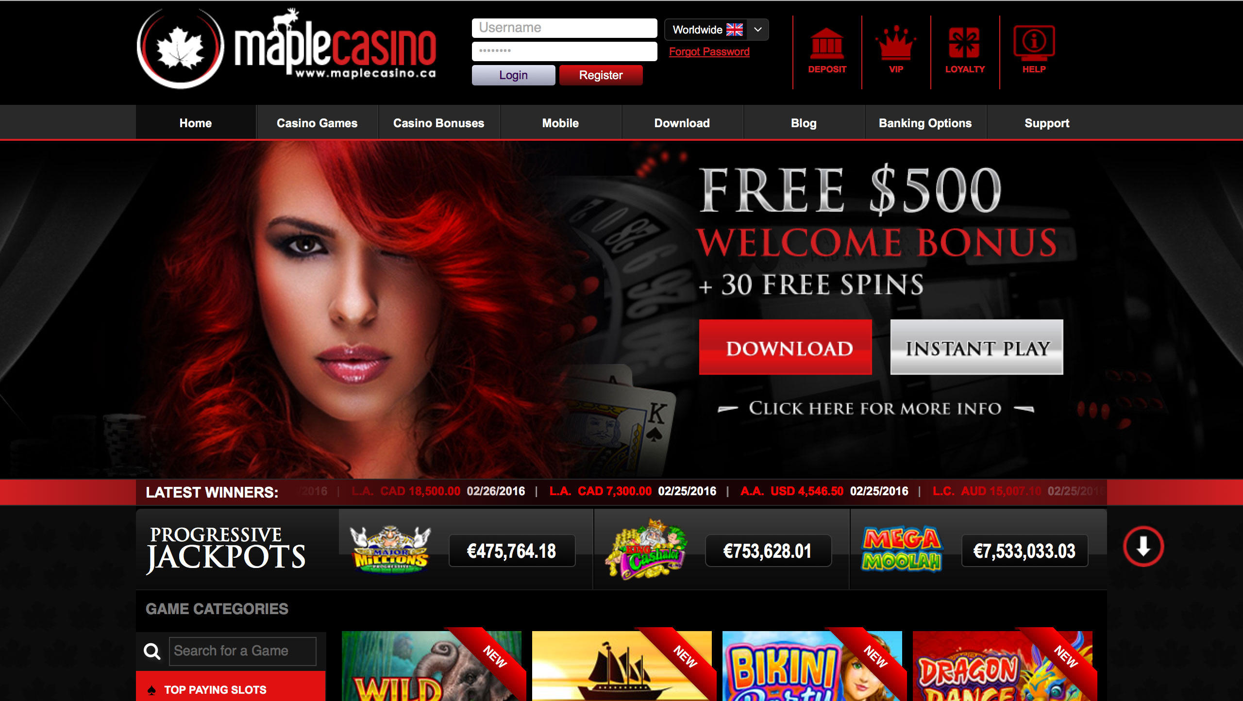 maple casino online casino